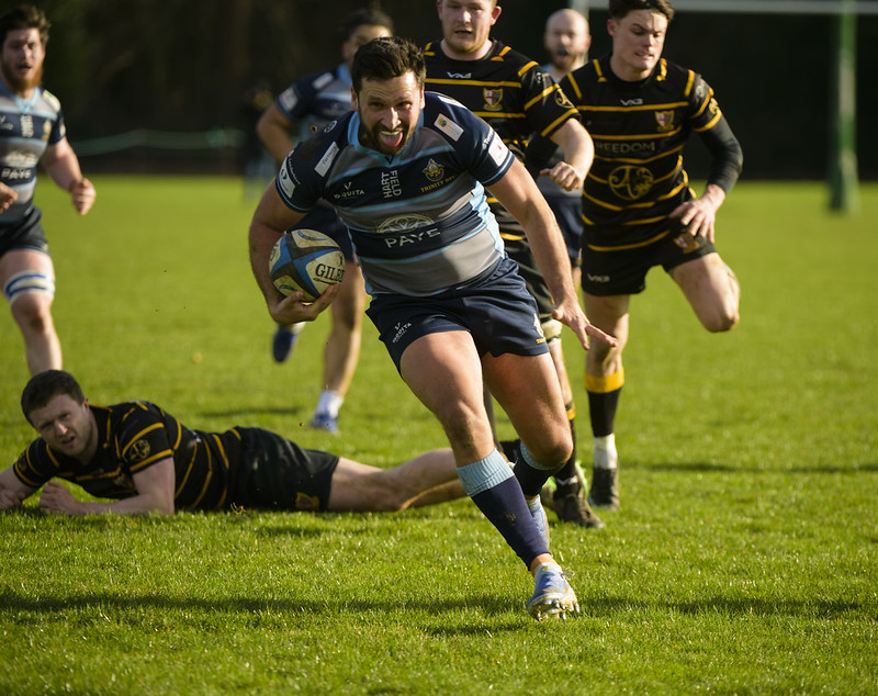 Rugby players in action at a grassroots club
